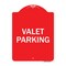 Signmission Designer Series Sign-Valet Parking, Red & White Aluminum Sign, 18" x 24", RW-1824-22748 A-DES-RW-1824-22748 - alternate 1